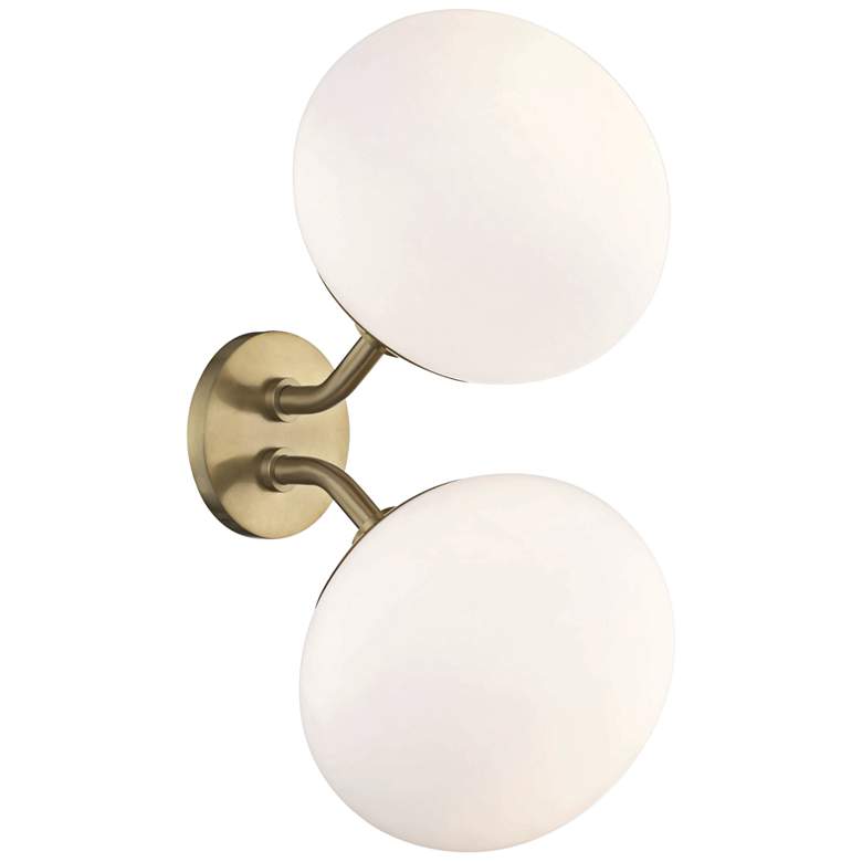 Image 1 Mitzi Estee 17 inch High Aged Brass 2-Light Wall Sconce