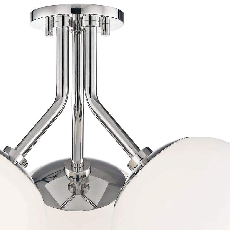 Image 3 Mitzi Estee 19 inch Wide Polished Nickel 3-Light Ceiling Light more views
