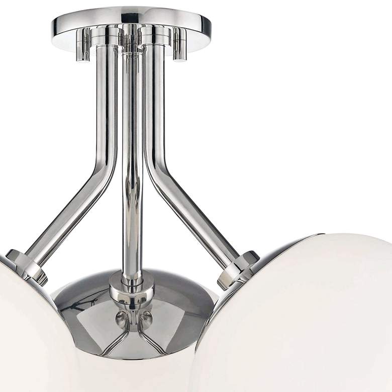 Image 3 Mitzi Estee 19" Wide Polished Nickel 3-Light Ceiling Light more views