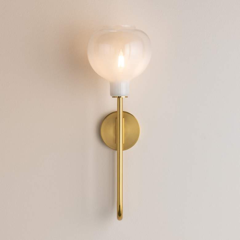 Image 7 Mitzi Estelle Wall Sconce 7.25" in Aged Brass more views