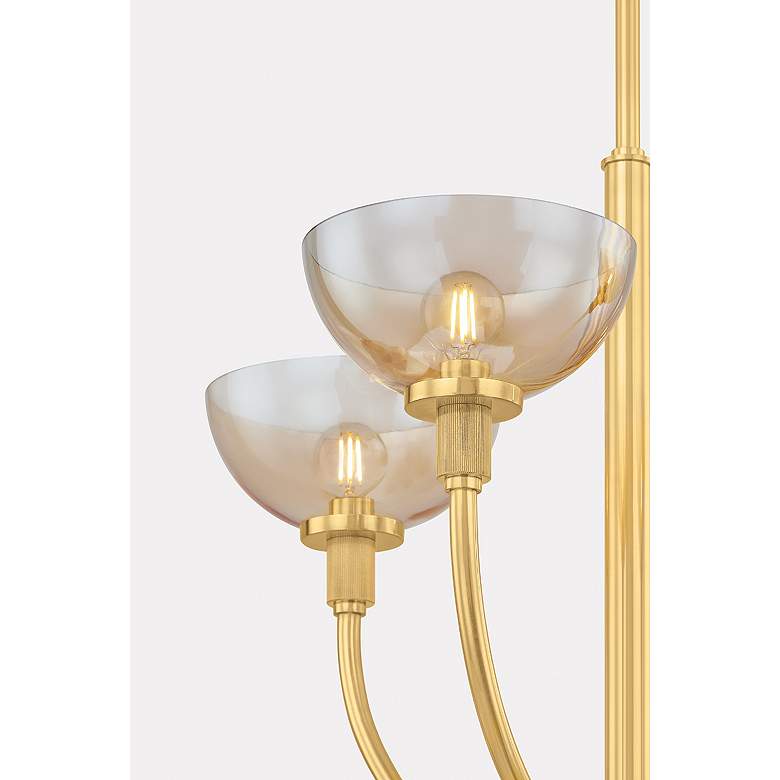 Image 6 Mitzi Eva Chandelier 25.5" in Aged Brass more views