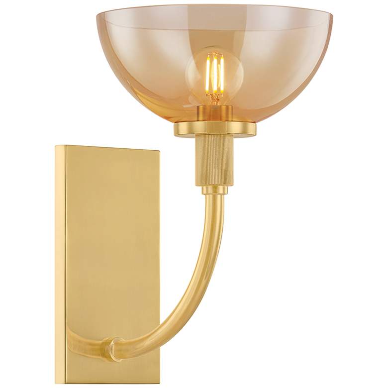 Image 1 Mitzi Eva Wall Sconce 8" in Aged Brass