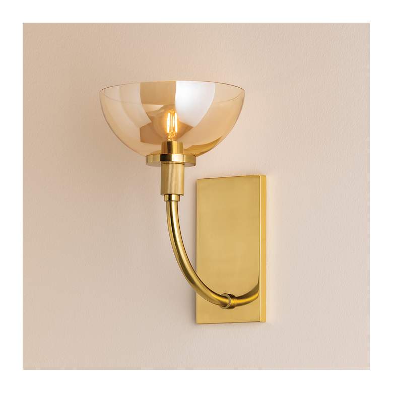 Image 6 Mitzi Eva Wall Sconce 8" in Aged Brass more views