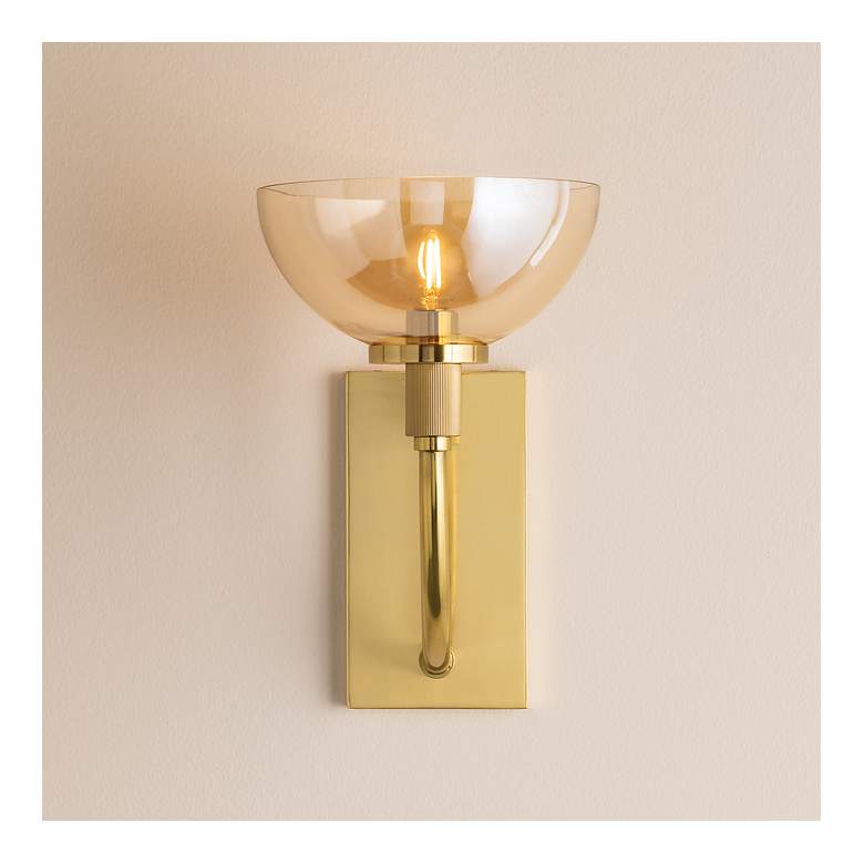 Image 7 Mitzi Eva Wall Sconce 8" in Aged Brass more views