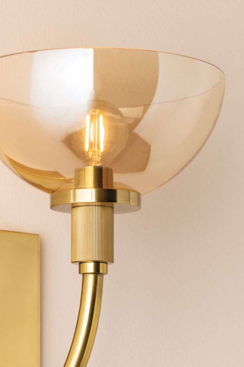 Mitzi Eva Wall Sconce 8" in Aged Brass