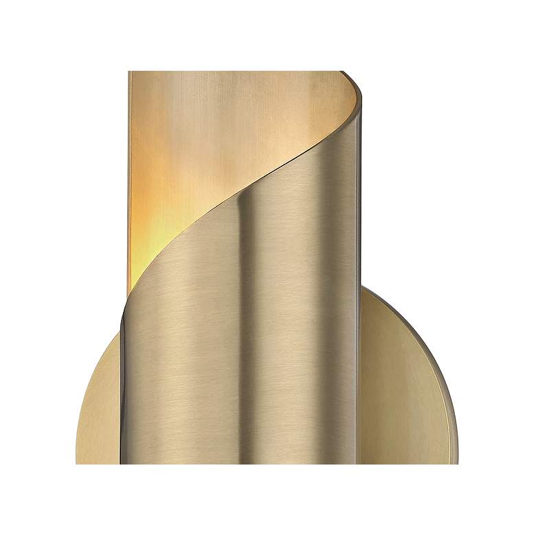 Image 2 Mitzi Evie 9 3/4" High Aged Brass LED Wall Sconce more views