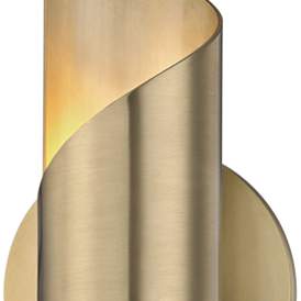 Image2 of Mitzi Evie 9 3/4" High Aged Brass LED Wall Sconce more views