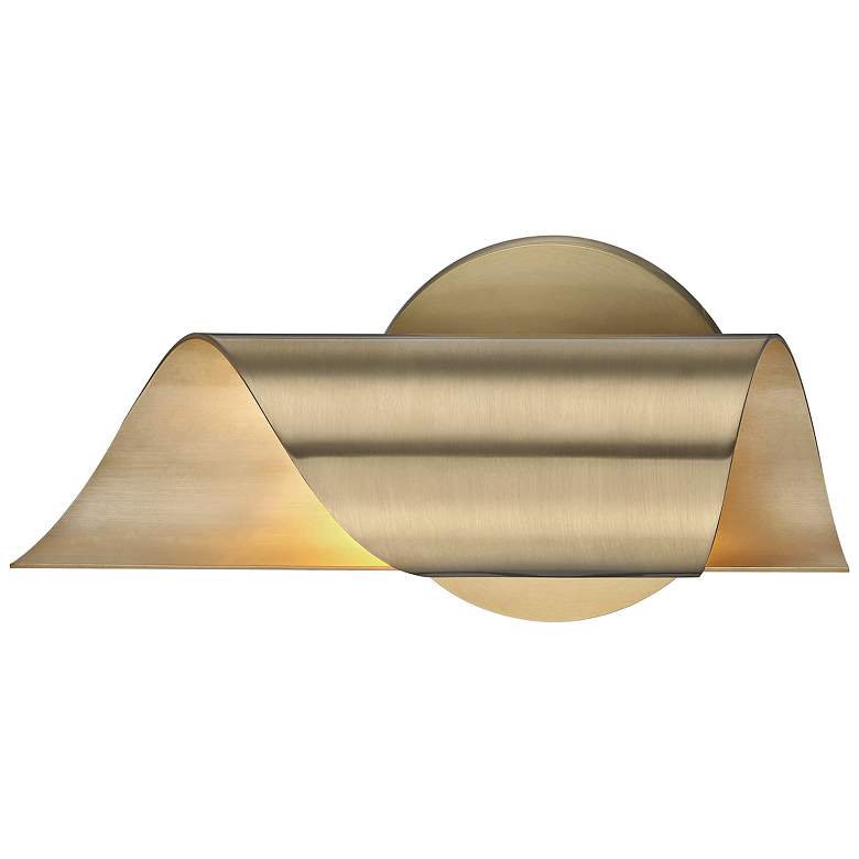 Image 3 Mitzi Evie 9 3/4" High Aged Brass LED Wall Sconce more views