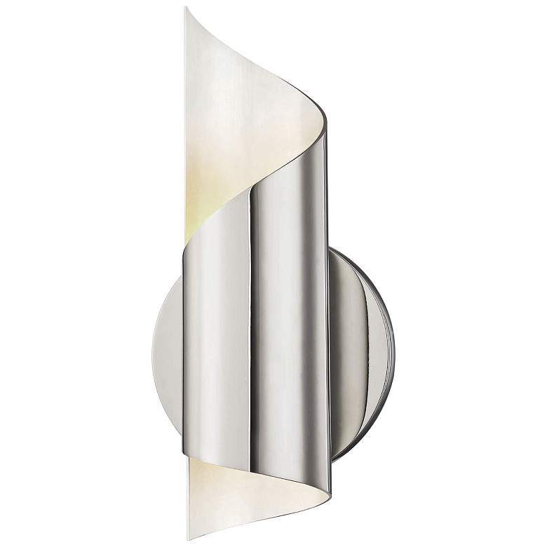 Image 1 Mitzi Evie 9 3/4" High Polished Nickel LED Wall Sconce