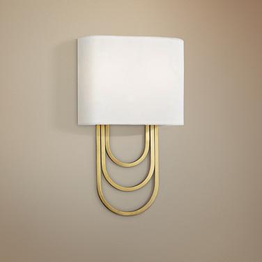 Mitzi Farah 13 1/2" High Aged Brass Wall Sconce