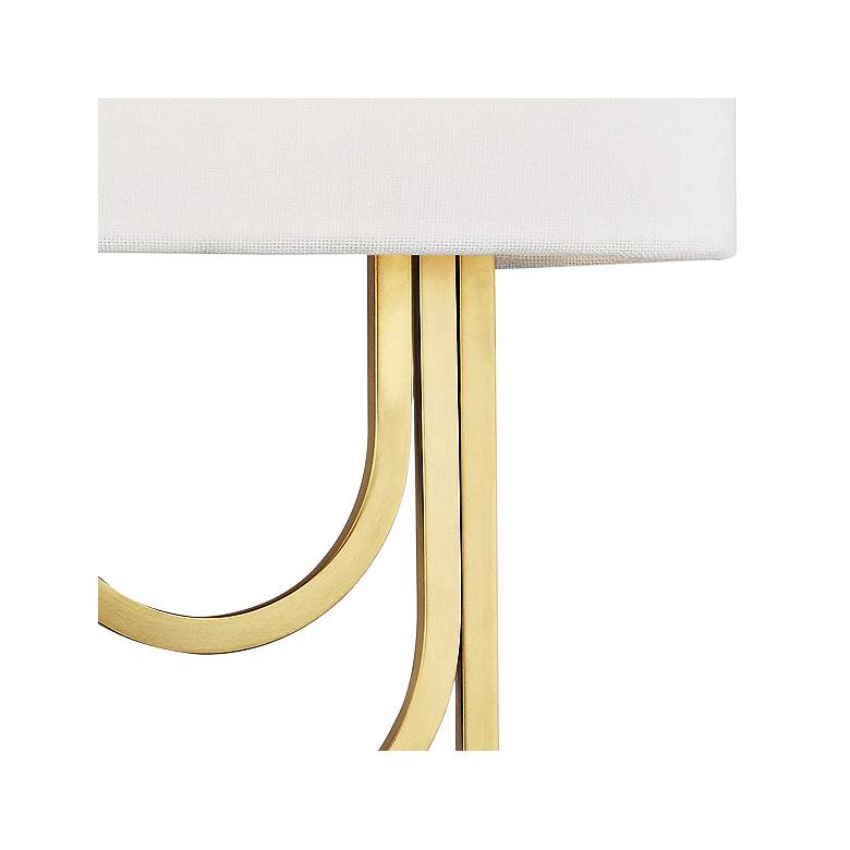 Image 3 Mitzi Farah 13 1/2" High Aged Brass Wall Sconce more views