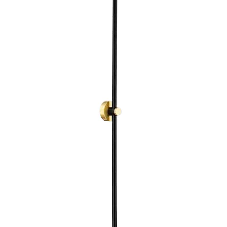 Image 4 Mitzi Faye 43"H Soft Black Aged Brass Plug-In Wall Sconce more views