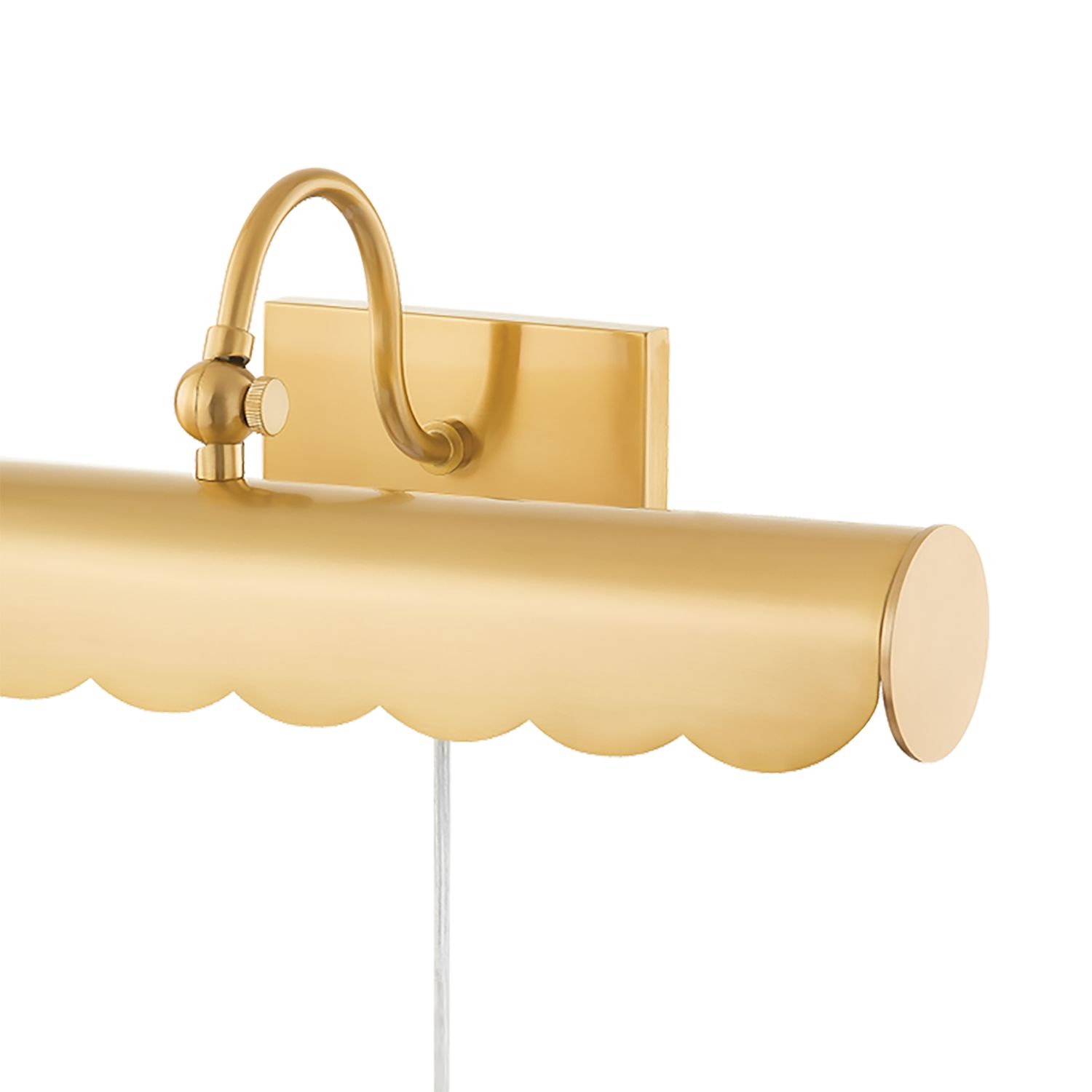 Image 2 Mitzi Fifi 27.5" Wide Aged Brass Gold Scalloped Plug-In Picture Light more views