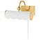 Mitzi Fifi 8.75" Wide Aged Brass and White Plug-In Shelf Picture Light