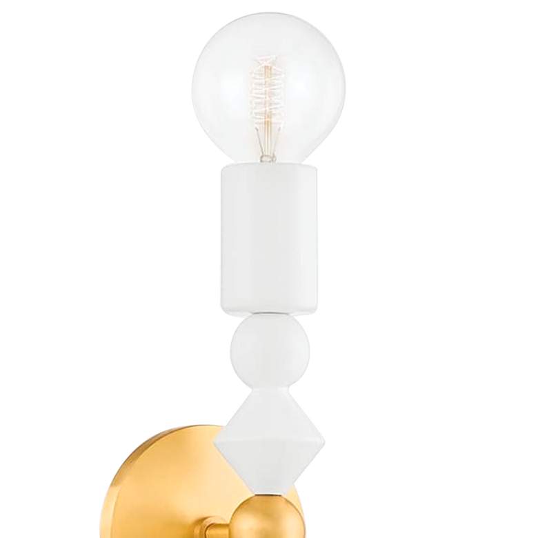 Image 2 Mitzi Flora 21" High Aged Brass 2-Light Wall Sconce more views