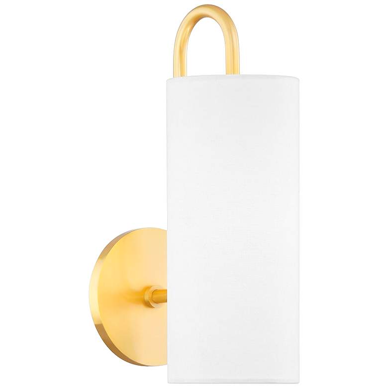 Image 2 Mitzi Freda 12 1/2" High Aged Brass Wall Sconce