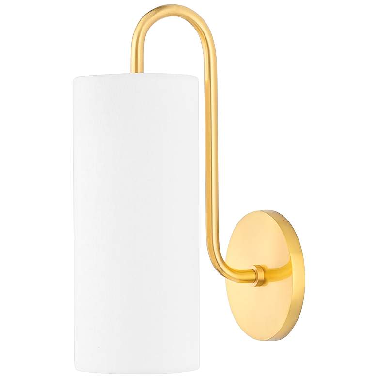 Image 4 Mitzi Freda 12 1/2" High Aged Brass Wall Sconce more views