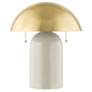 2_Mitzi Gaia 16 1/2" Modern Ceramic Mushroom Dome Aged Brass Table Lamp