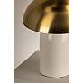 Mitzi Gaia 16 1/2" Modern Ceramic Mushroom Dome Aged Brass Table Lamp
