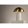 Mitzi Gaia 16 1/2" Modern Ceramic Mushroom Dome Aged Brass Table Lamp