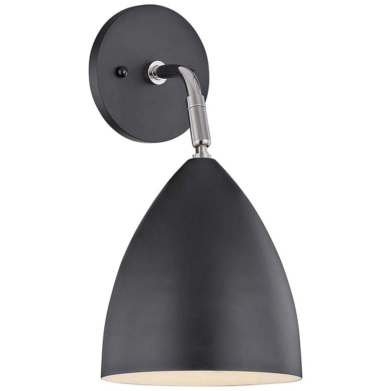 Image 1 Mitzi Gia 12 1/2" High Black Wall Sconce