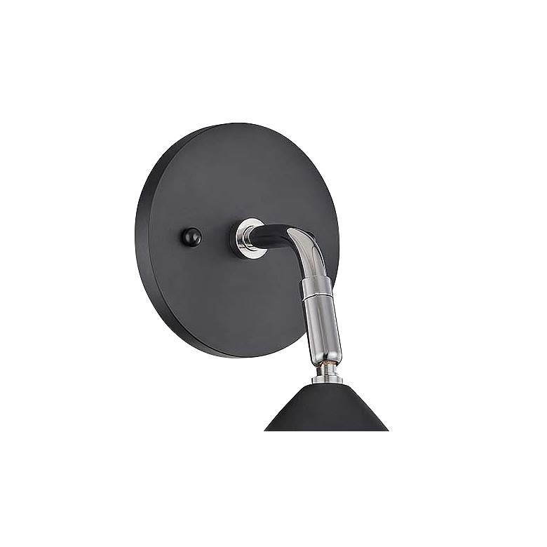 Image 2 Mitzi Gia 12 1/2 inch High Black Wall Sconce more views