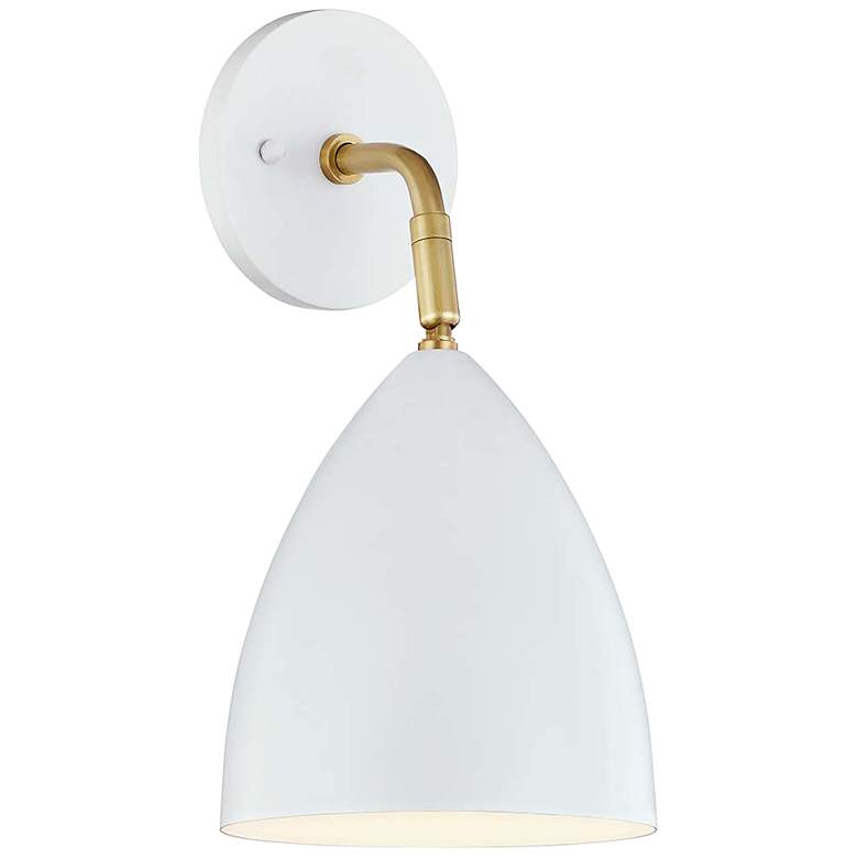 Image 1 Mitzi Gia 12 1/2" High White Wall Sconce