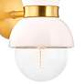 Mitzi Gillian 10 1/2" High Aged Brass and Cream Wall Sconce