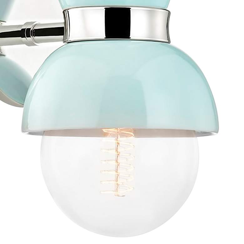 Image 2 Mitzi Gillian 10 1/2"H Nickel Robins Egg Blue Wall Sconce more views