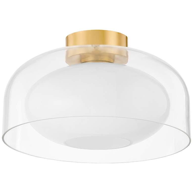 Image 1 Mitzi Giovanna 28" Aged Brass 1 Light Flush Mount