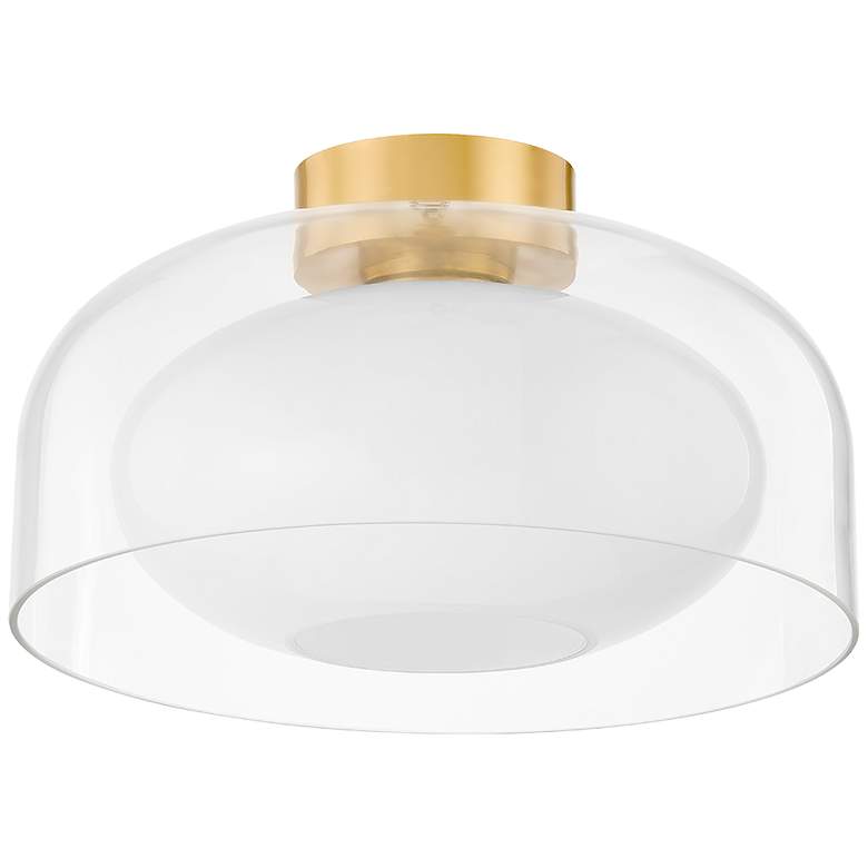 Image 1 Mitzi Giovanna 28 inch Aged Brass 1 Light Flush Mount