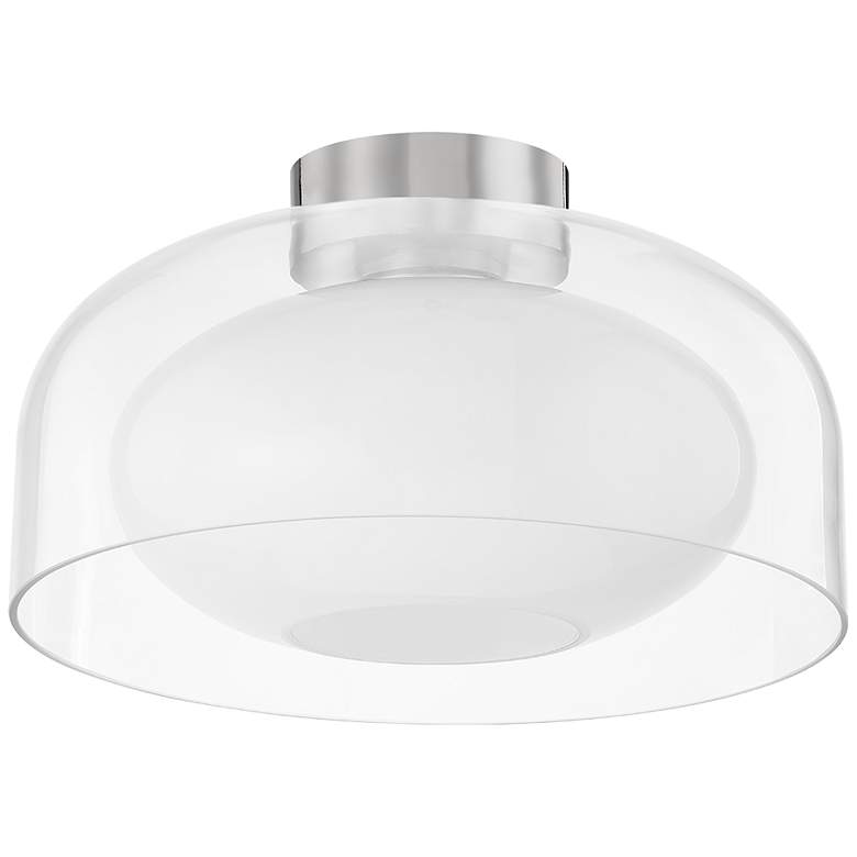 Image 1 Mitzi Giovanna 28" Polished Nickel 1 Light Flush Mount