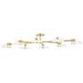 Mitzi Giselle 48" Wide 8-Light Aged Brass Ceiling Light