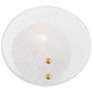 Mitzi Giselle 6 1/4" High White Glass Aged Brass Wall Sconce