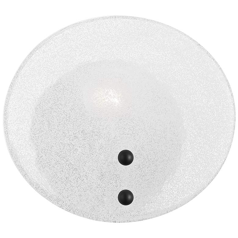 Image 2 Mitzi Giselle 6 1/4" High White Glass Old Bronze Wall Sconce