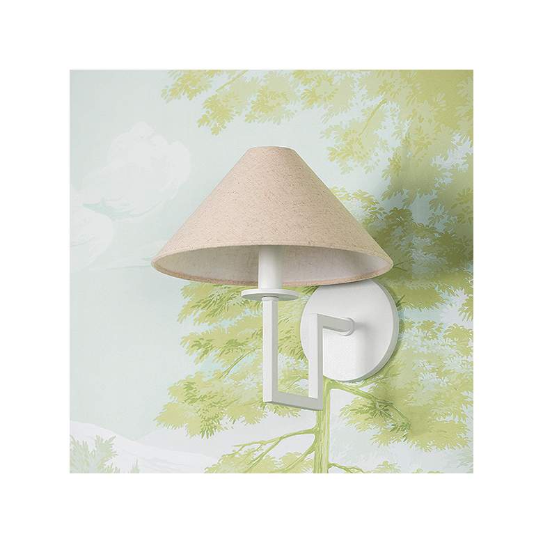 Image 1 Mitzi Gladwyne 10" High White Finish Modern Coastal Wall Sconce