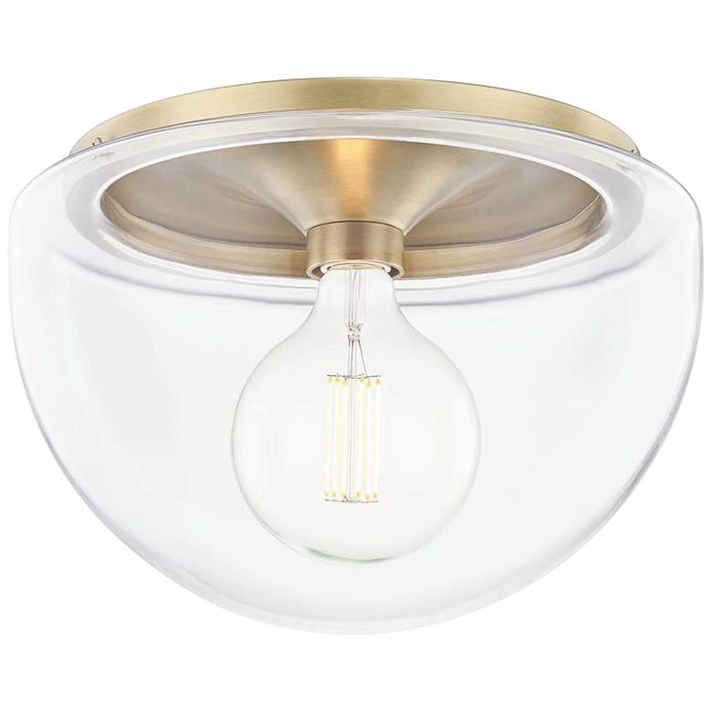Image 2 Mitzi Grace 13 3/4 inch Wide Aged Brass Ceiling Light