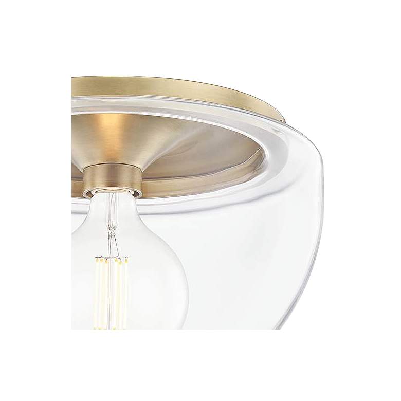 Image 3 Mitzi Grace 13 3/4" Wide Aged Brass Ceiling Light more views