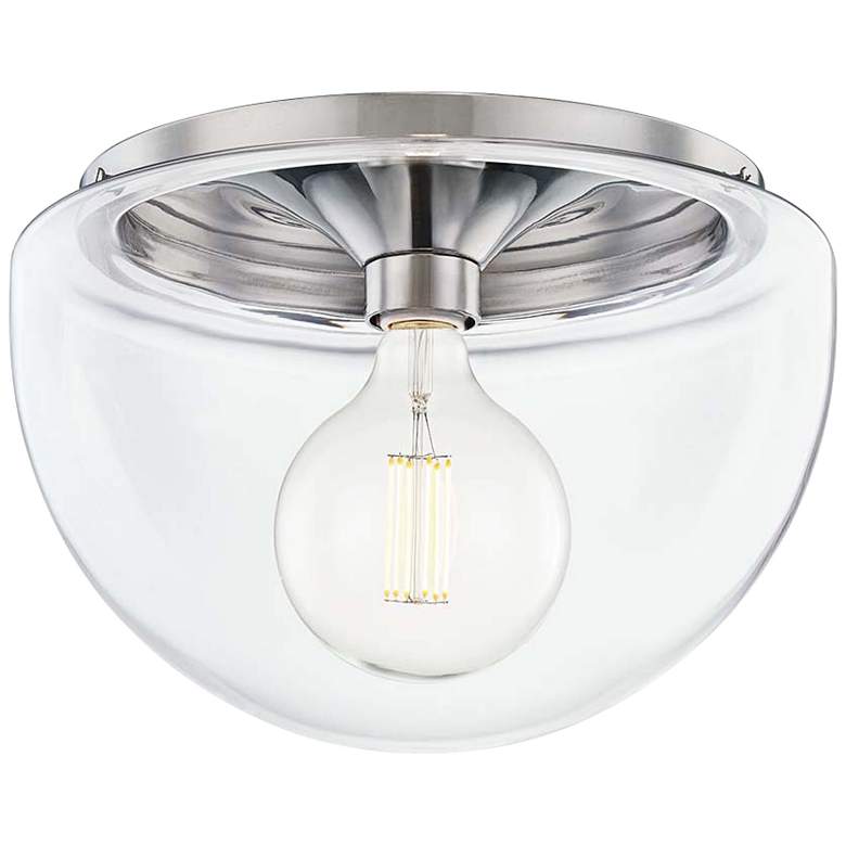 Image 1 Mitzi Grace 13 3/4 inch Wide Polished Nickel Ceiling Light