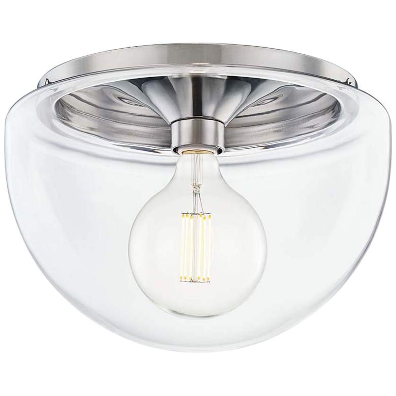 Image 1 Mitzi Grace 13 3/4" Wide Polished Nickel Ceiling Light