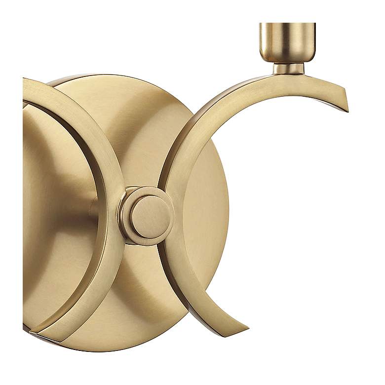 Image 2 Mitzi Gwen 13 1/4 inch High Aged Brass 2-Light Wall Sconce more views