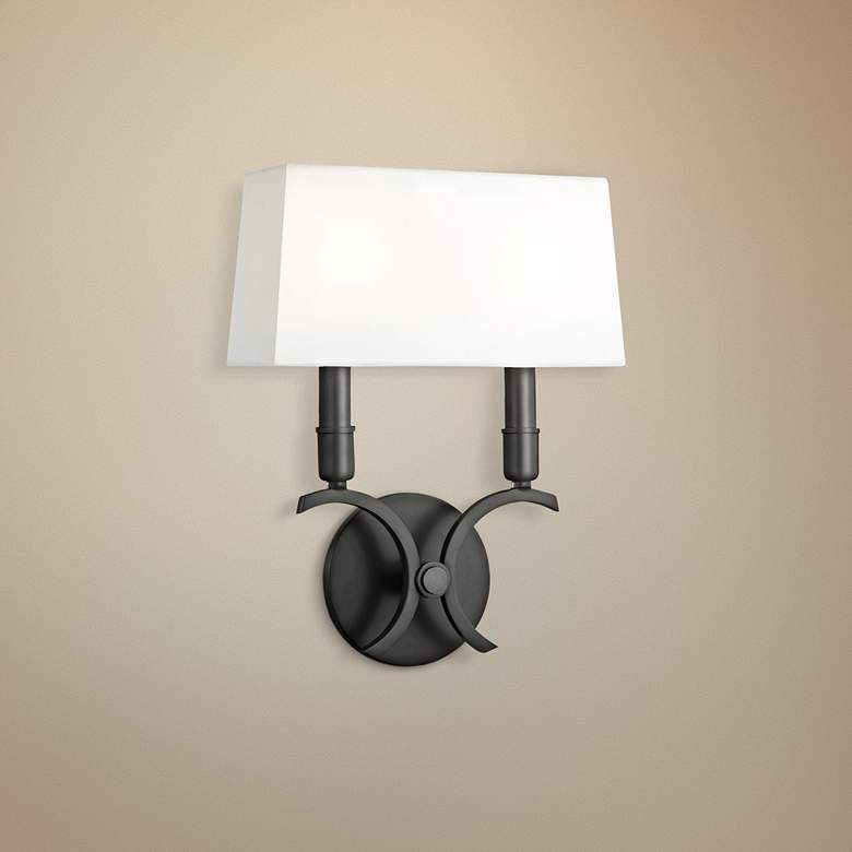 Image 1 Mitzi Gwen 13 1/4 inch High Old Bronze 2-Light Wall Sconce