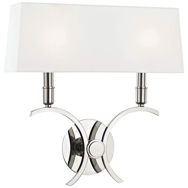 Image 1 Mitzi Gwen 14 3/4" High Polished Nickel 2-Light Wall Sconce
