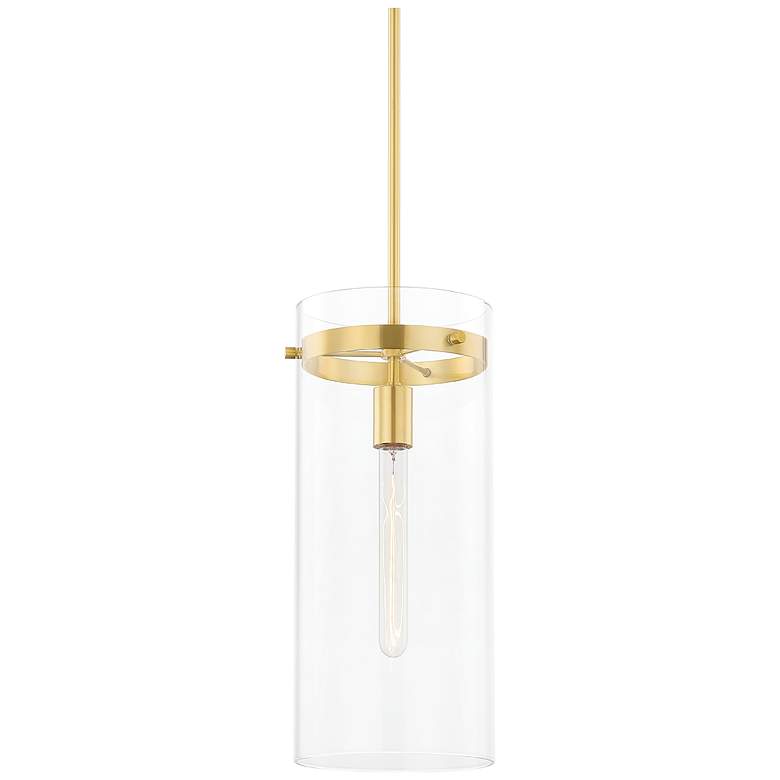 Image 1 Mitzi Haisley 15.5" Aged Brass 1 Light Pendant