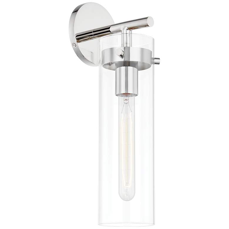 Image 1 Mitzi Haisley 9.5" Polished Nickel 1 Light Wall Sconce