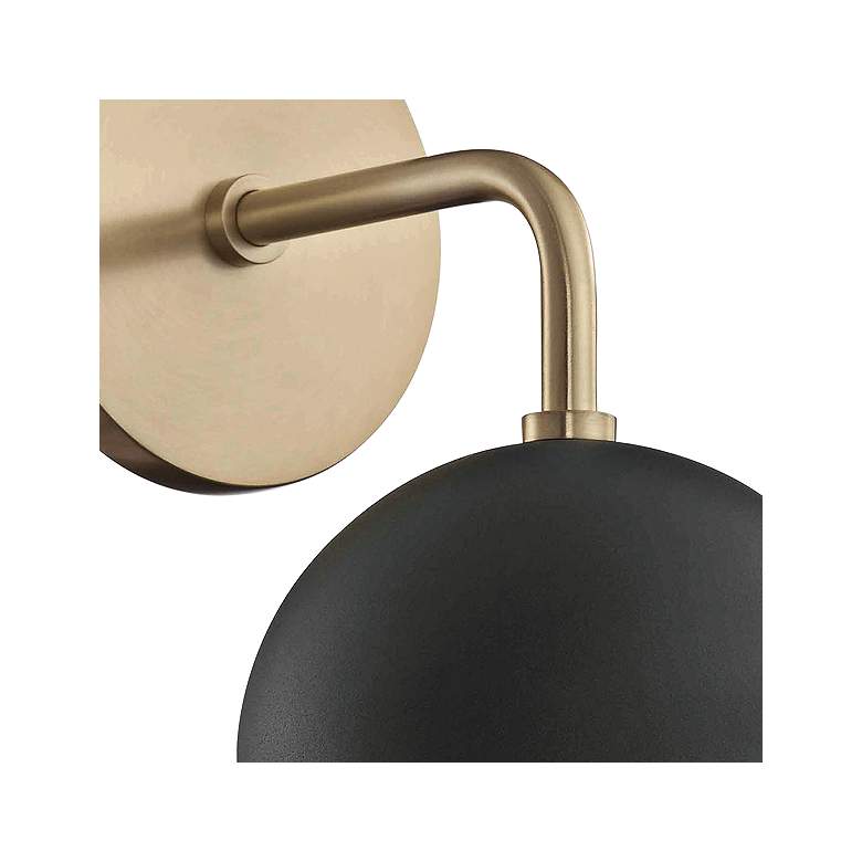 Image 3 Mitzi Haley 13 1/2" High Aged Brass Wall Sconce more views