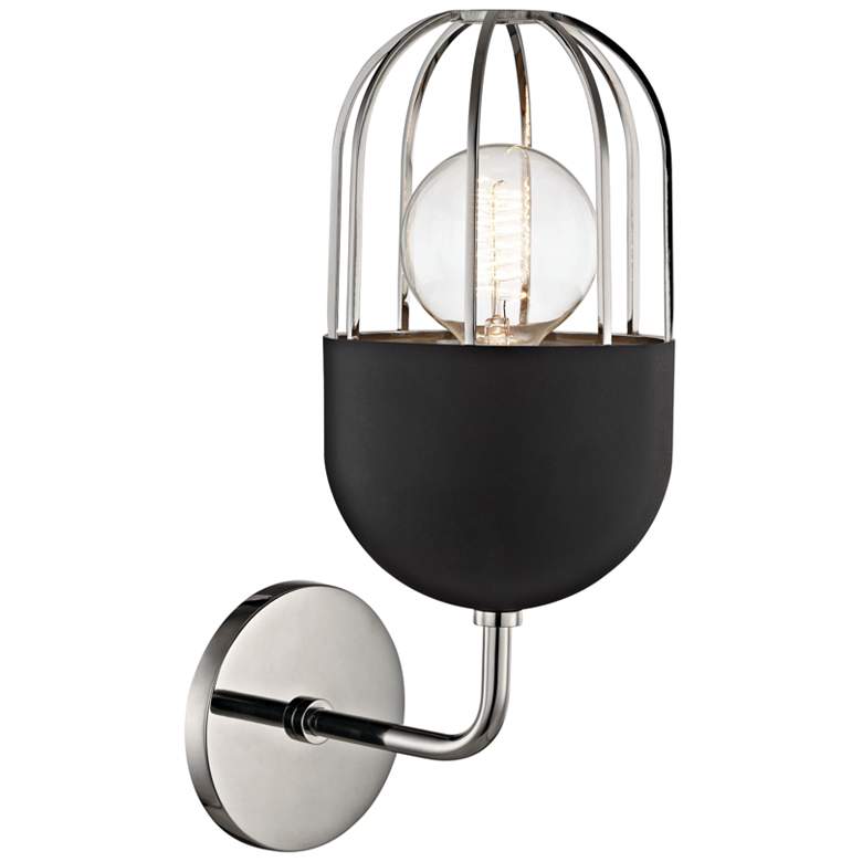 Image 4 Mitzi Haley 14" High Polished Nickel Wall Sconce more views