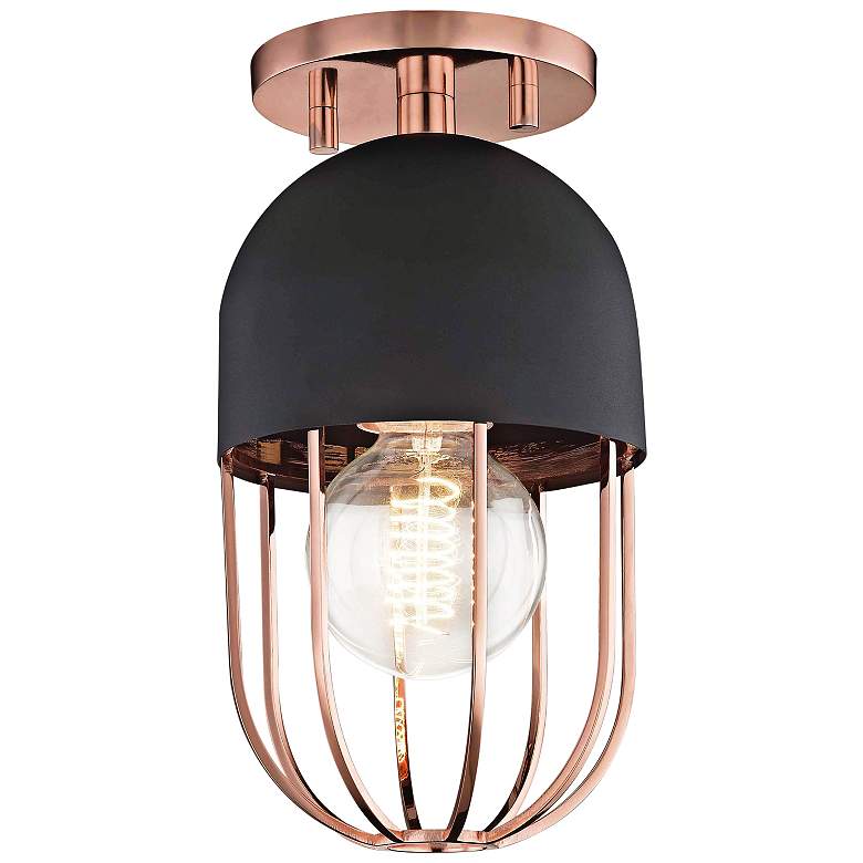 Image 1 Mitzi Haley 5 1/2 inch Wide Polished Copper Ceiling Light