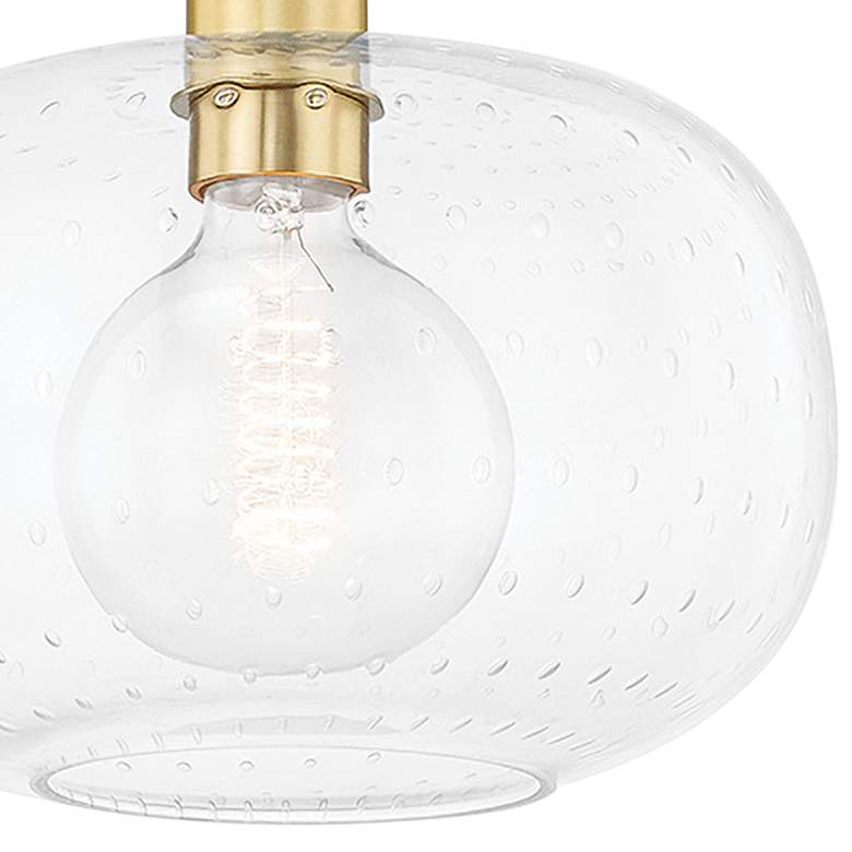 Image 3 Mitzi Harlow 12" Wide Aged Brass Mini Pendant Light more views