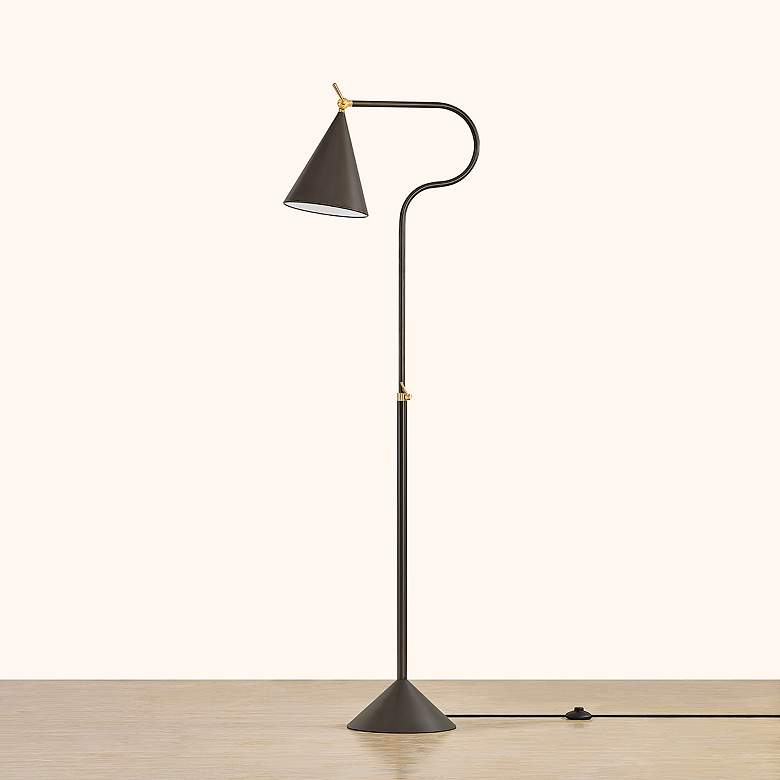 Image 6 Mitzi Harriet Floor Lamp 11" in Aged Brass and True Bronze more views